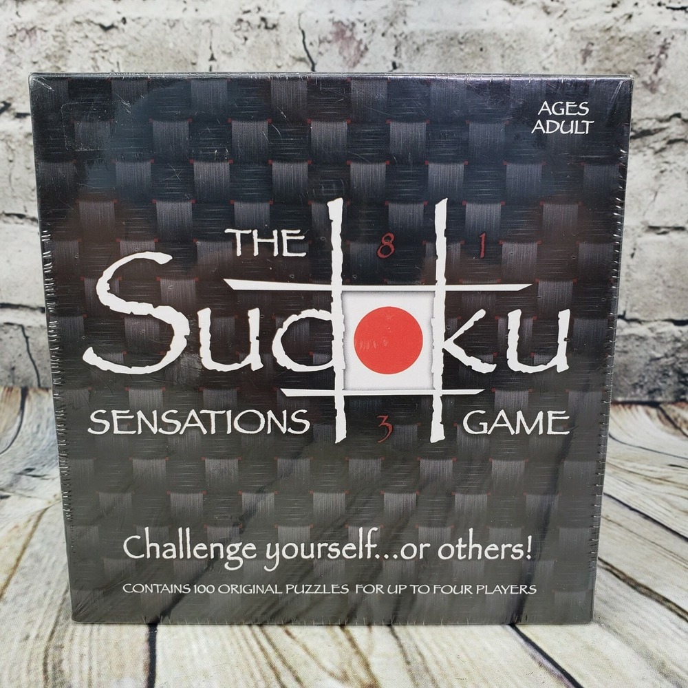 The Sudoku Sensations Game 2005 - 100 Original Puzzles 1-4 Players -‎ NEW Sealed